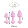 Набор из 3 нежно-розовых анальных пробок Bibi Butt Plug Set фото 2 — pink-kiss