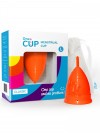 Оранжевая менструальная чаша OneCUP Classic - размер L фото 2 — pink-kiss
