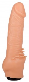 Телесная насадка-фаллос с шипами для массажа клитора - 17,8 см. фото 1 — pink-kiss