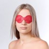 Красная кожаная маска на глаза для эротических игр фото 2 — pink-kiss