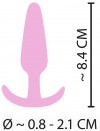 Розовая анальная втулка Mini Butt Plug - 8,4 см. фото 8 — pink-kiss