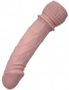 Телесный фаллоимитатор с рельефным основанием - 16 см. фото 2 — pink-kiss