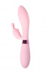 Нежно-розовый вибратор-кролик с независимыми моторчиками Indeep Theona - 21,5 см. фото 3 — pink-kiss