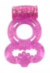 Розовое эрекционное кольцо Rings Treadle с подхватом фото 1 — pink-kiss