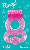 Розовое эрекционное кольцо Rings Treadle с подхватом фото 3 — pink-kiss