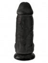 Черный фаллоимитатор на присоске Chubby - 22,9 см. фото 1 — pink-kiss