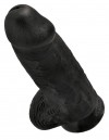 Черный фаллоимитатор на присоске Chubby - 22,9 см. фото 4 — pink-kiss