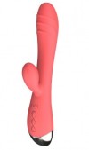 Коралловый вибратор-кролик Eridan - 21 см. фото 1 — pink-kiss