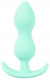 Аквамариновая анальная втулка Mini Butt Plug - 8,2 см. фото 1 — pink-kiss