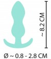 Аквамариновая анальная втулка Mini Butt Plug - 8,2 см. фото 8 — pink-kiss