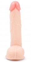 Телесный фаллоимитатор с присоской - 22,5 см. фото 2 — pink-kiss