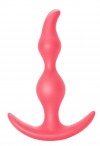 Розовая анальная пробка Bent Anal Plug Black - 13 см. фото 1 — pink-kiss