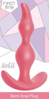 Розовая анальная пробка Bent Anal Plug Black - 13 см. фото 3 — pink-kiss