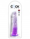 Фиолетовый фаллоимитатор на присоске 8’’ Cock - 21,8 см. фото 2 — pink-kiss