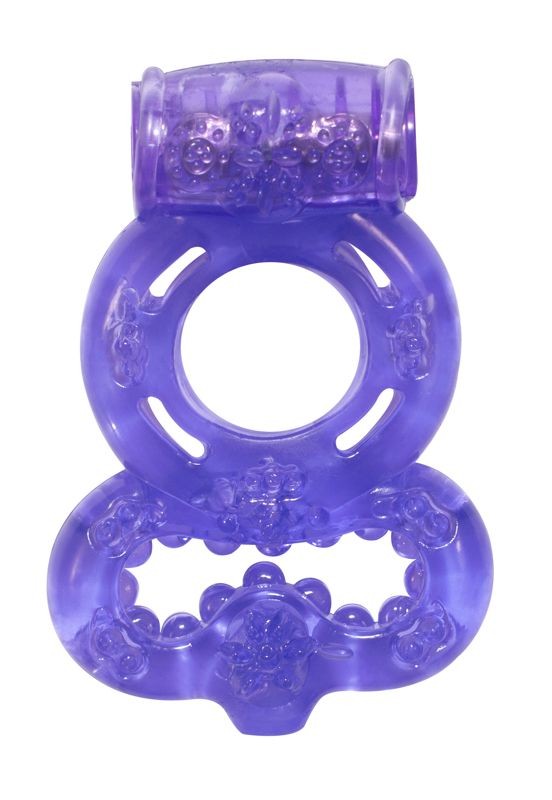 Фиолетовое эрекционное кольцо Rings Treadle с подхватом фото 1 — pink-kiss