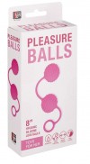 Розовые вагинальные шарики с ребристым рельефом фото 2 — pink-kiss