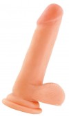 Телесный фаллоимитатор-реалистик на присоске - 18,3 см. фото 1 — pink-kiss