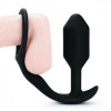 Черное эрекционное кольцо с анальным плагом Snug & Tug фото 3 — pink-kiss