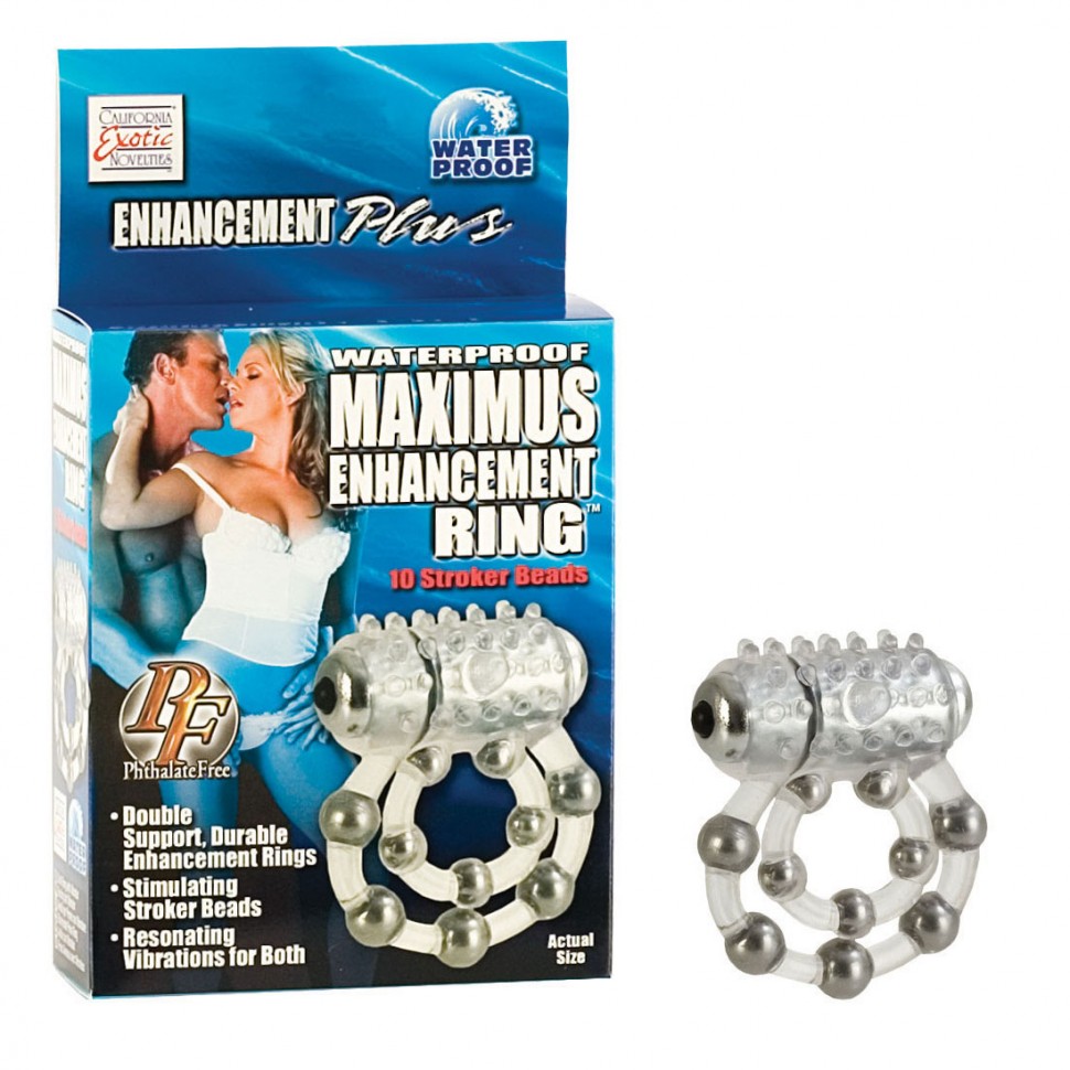 Эрекционное кольцо с массажными шариками и мини вибратором фото 1 — pink-kiss
