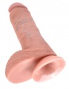 Телесный фаллоимитатор 8" Cock with Balls - 21,3 см. фото 4 — pink-kiss