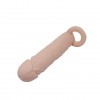 Насадка на пенис с кольцом для мошонки - 16 см. фото 2 — pink-kiss