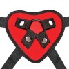 Красный поясной фаллоимитатор Red Heart Strap on Harness & 5in Dildo Set - 12,25 см. фото 4 — pink-kiss