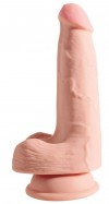 Телесный фаллоимитатор на присоске 5" Triple Density Cock with Balls - 17,78 см. фото 1 — pink-kiss