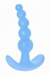 Голубая анальная пробка Bubbles Anal Plug - 11,5 см. фото 2 — pink-kiss