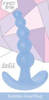 Голубая анальная пробка Bubbles Anal Plug - 11,5 см. фото 3 — pink-kiss