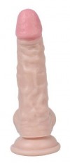 Телесный реалистичный фаллоимитатор REAL с трусиками для страпона - 17 см. фото 3 — pink-kiss