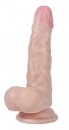 Телесный реалистичный фаллоимитатор REAL с трусиками для страпона - 17 см. фото 5 — pink-kiss