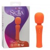 Оранжевый вибромассажер Stella Liquid Silicone Mini Massager - 14,5 см. фото 2 — pink-kiss