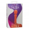 Оранжевый вибромассажер Stella Liquid Silicone Mini Massager - 14,5 см. фото 3 — pink-kiss