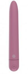 Розовый перезаряжаемый вибратор Haze - 18 см. фото 1 — pink-kiss