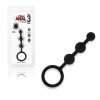 Черные силиконовые анальные бусы Silicone Anal Beads - 14 см. фото 2 — pink-kiss