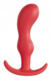 Красный плаг изогнутой формы - 9 см. фото 1 — pink-kiss
