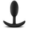 Черная анальная пробка Silicone Vibra Slim Plug Medium - 10,2 см. фото 1 — pink-kiss