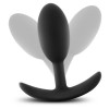 Черная анальная пробка Silicone Vibra Slim Plug Medium - 10,2 см. фото 4 — pink-kiss