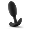 Черная анальная пробка Silicone Vibra Slim Plug Medium - 10,2 см. фото 5 — pink-kiss