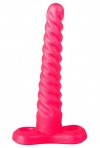 Спиралевидный гелевый плаг розового цвета - 15 см. фото 1 — pink-kiss