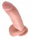 Телесный фаллоимитатор 9" Cock with Balls - 22,9 см. фото 3 — pink-kiss