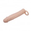 Насадка на пенис с кольцом для мошонки - 18 см. фото 2 — pink-kiss