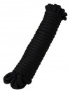 Черная текстильная веревка для бондажа - 1 м. фото 1 — pink-kiss