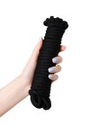 Черная текстильная веревка для бондажа - 1 м. фото 5 — pink-kiss