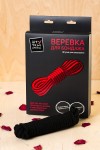 Черная текстильная веревка для бондажа - 1 м. фото 8 — pink-kiss