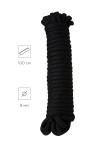 Черная текстильная веревка для бондажа - 1 м. фото 10 — pink-kiss