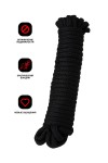 Черная текстильная веревка для бондажа - 1 м. фото 12 — pink-kiss