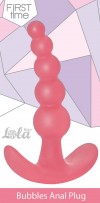 Розовая анальная пробка Bubbles Anal Plug - 11,5 см. фото 3 — pink-kiss