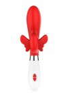 Красный вибратор-кролик Alexios - 21 см. фото 2 — pink-kiss