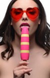 Ярко-розовый вибростимулятор-эскимо 10X Popsicle Vibrator - 21,6 см. фото 1 — pink-kiss